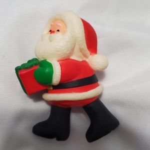 1980 Hallmark Christmas Merry Miniature Santa Claus Gift Present Walking 2.5 in